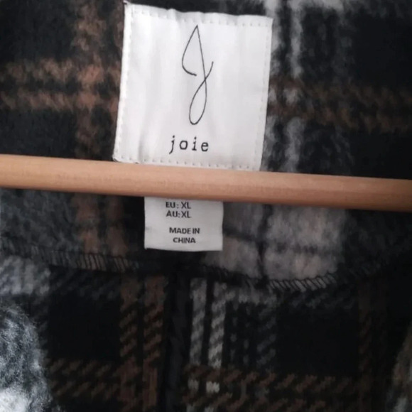 Joie Zip Front Printed  Plaid Jacket - Picture 4 of 7